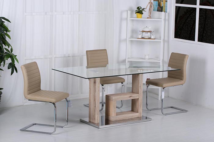 Lucia Glass Top Dining Set